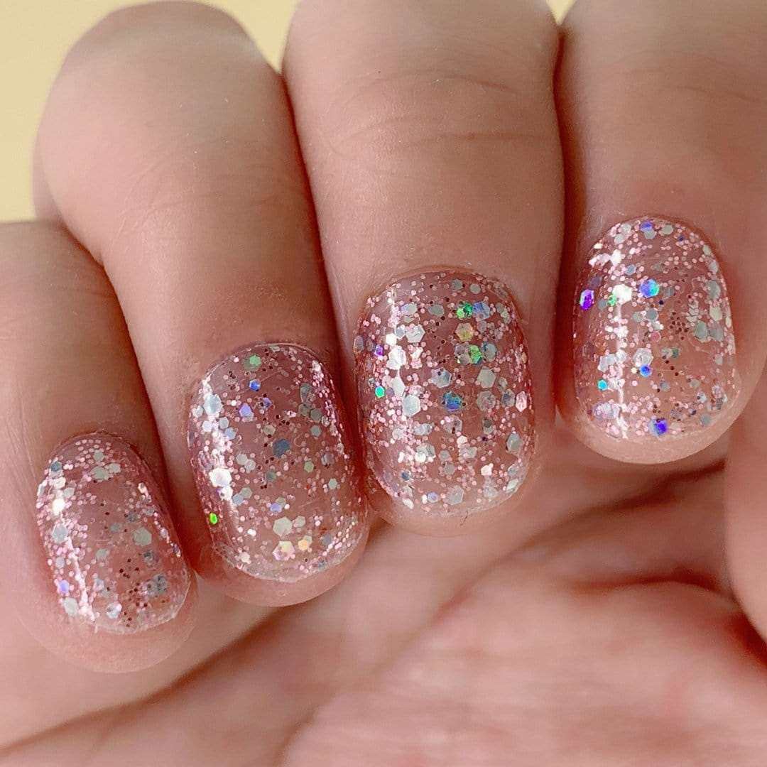 A Girl's World Vibrant Pink Glitter Adult Nail Wraps from