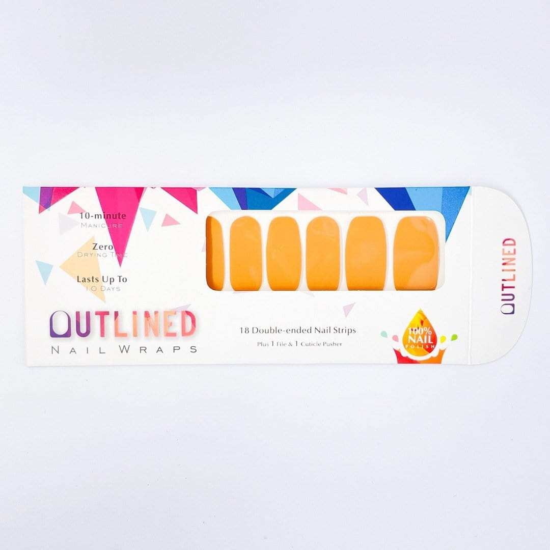 Apricot-Adult Nail Wraps-Outlined