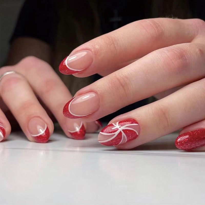 Christmas Cheer-Press on Manicure-Outlined