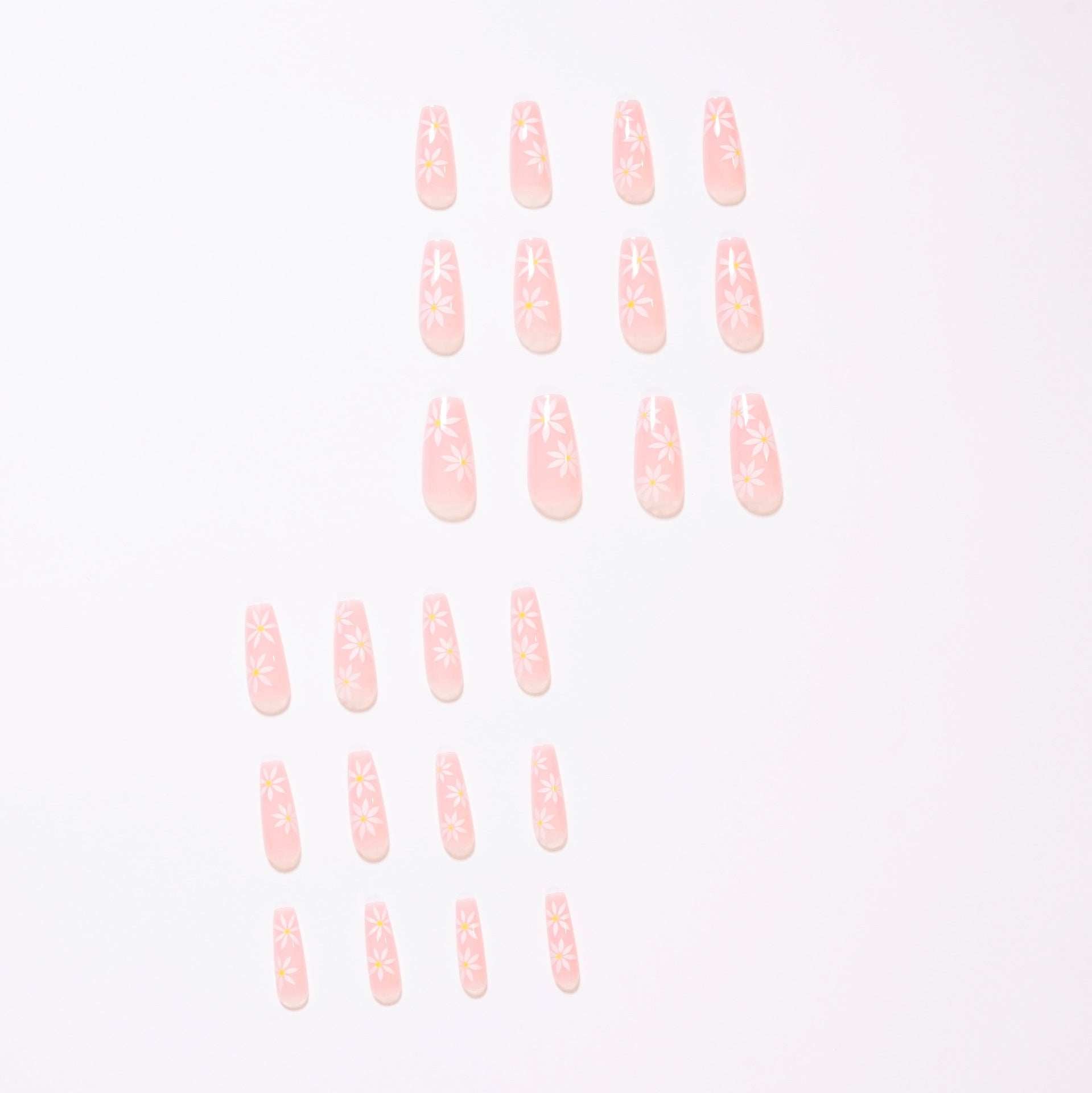 Field of Daisy-Press on Manicure-Outlined