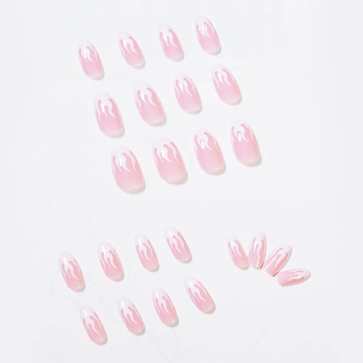 Frosty Flame-Press on Manicure-Outlined