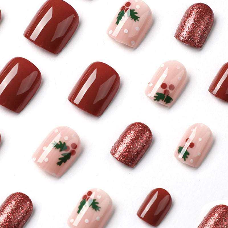 Jolly Elf-Press on Manicure-Outlined