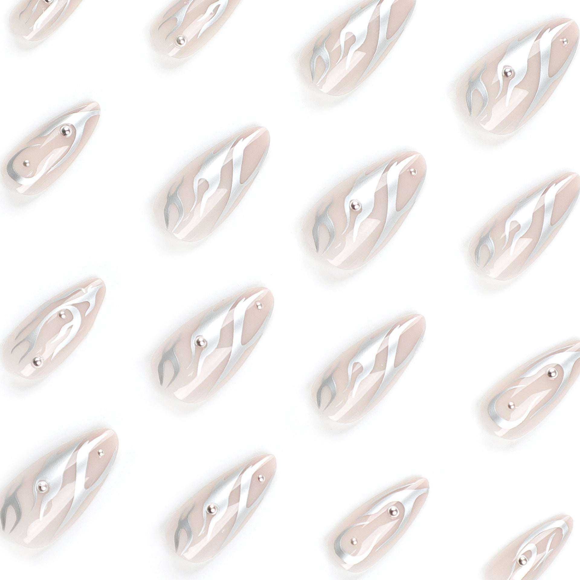 Metallic Flame - Press On Nails