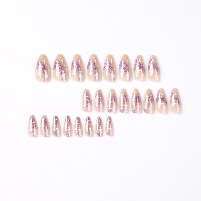 Orchid Night Sky-Press on Manicure-Outlined