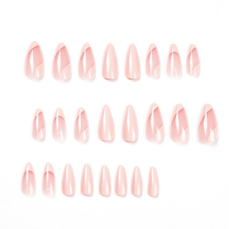 Rosy Heart-Press on Manicure-Outlined