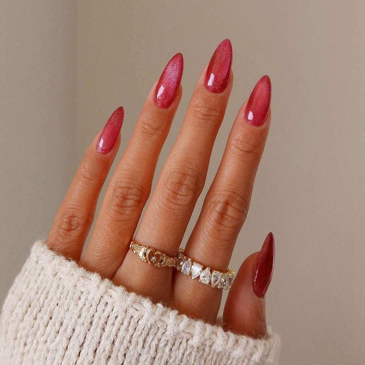 Rouge Bliss-Press on Manicure-Outlined