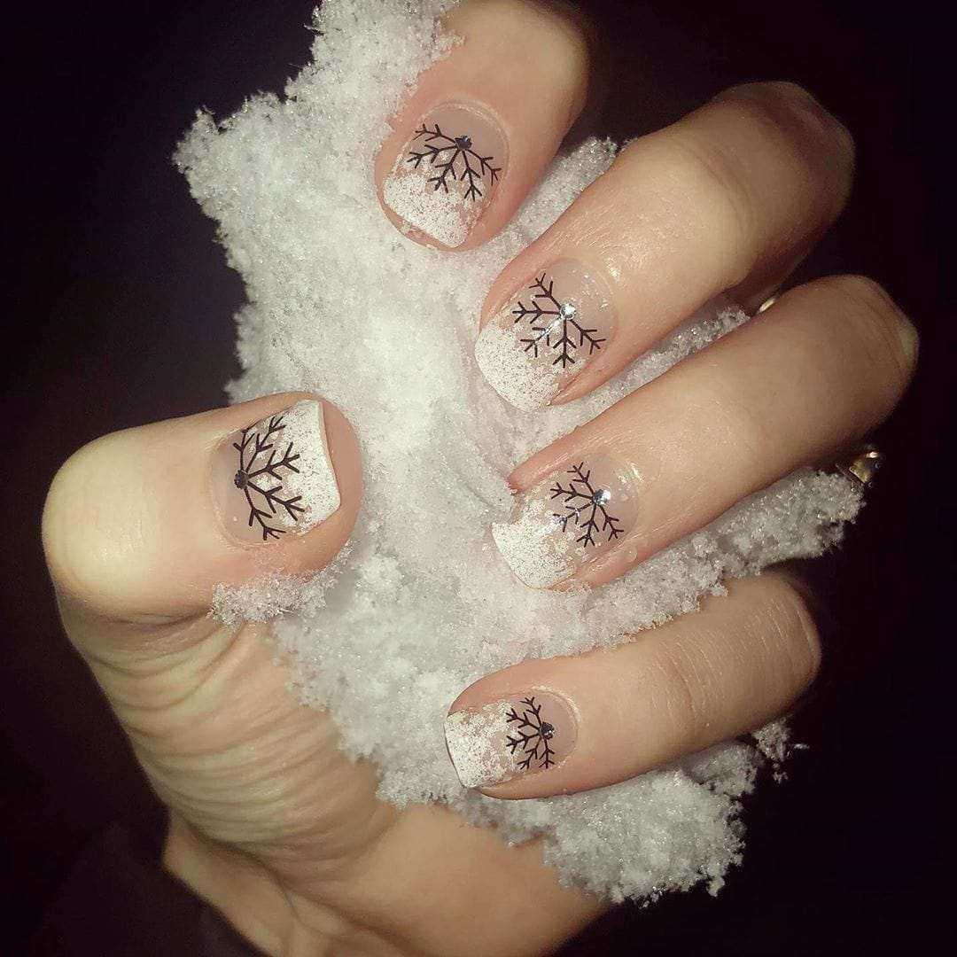 Snow Festival (Transparent)-Adult Nail Wraps-Outlined