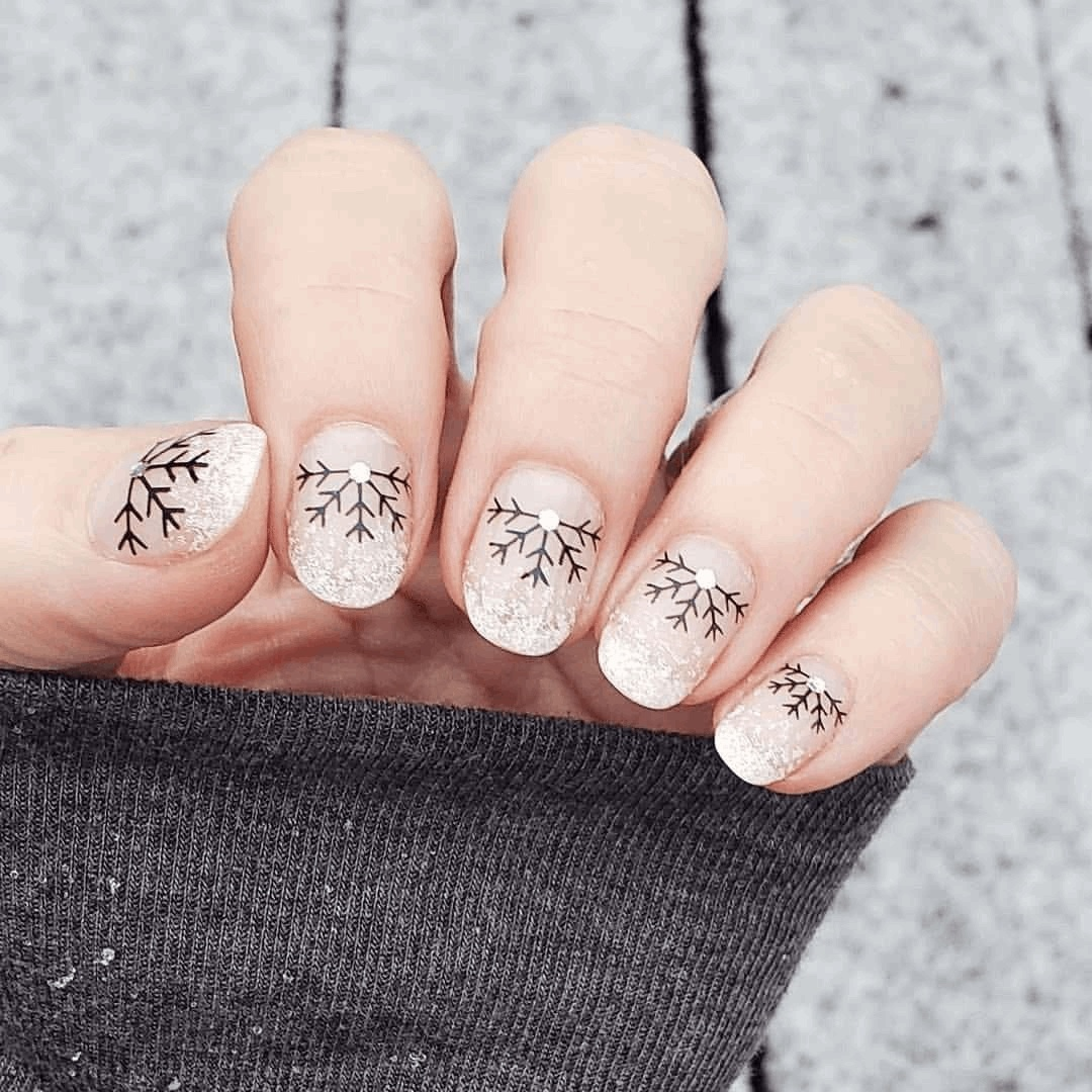 Snow Festival (Transparent)-Adult Nail Wraps-Outlined