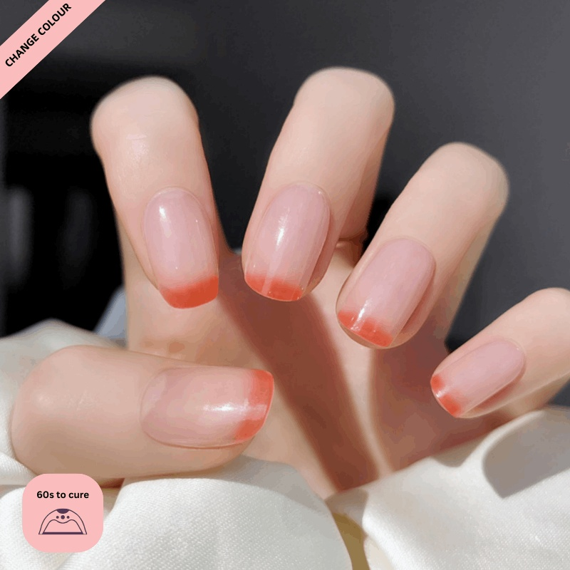 Sunrise Coral-Semi Cured Gel Strips-Outlined
