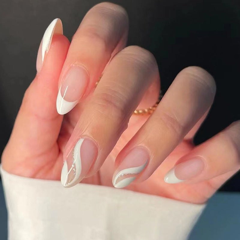 Alpine Snow-Press on Manicure-Outlined