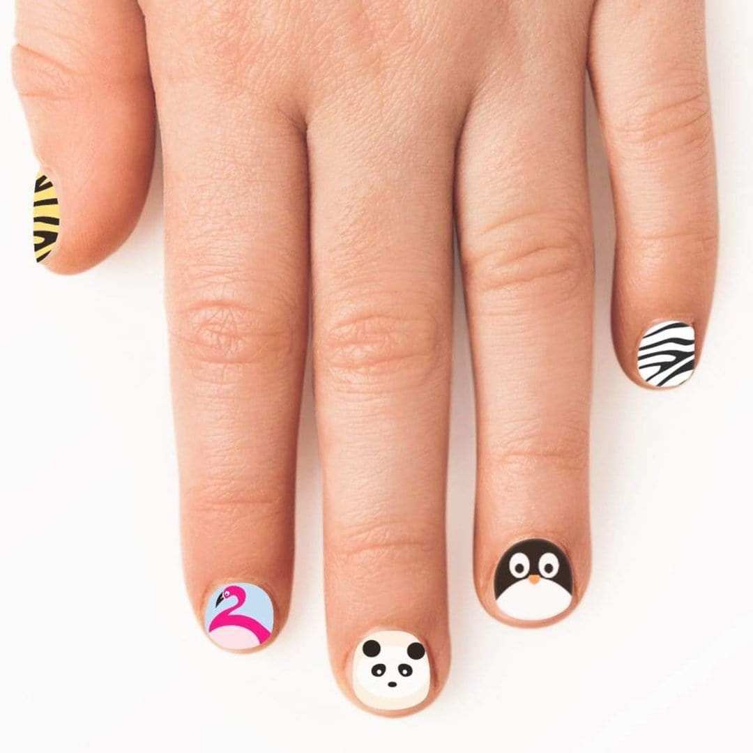At the Zoo (Kids)-Kids Nail Wraps-Outlined