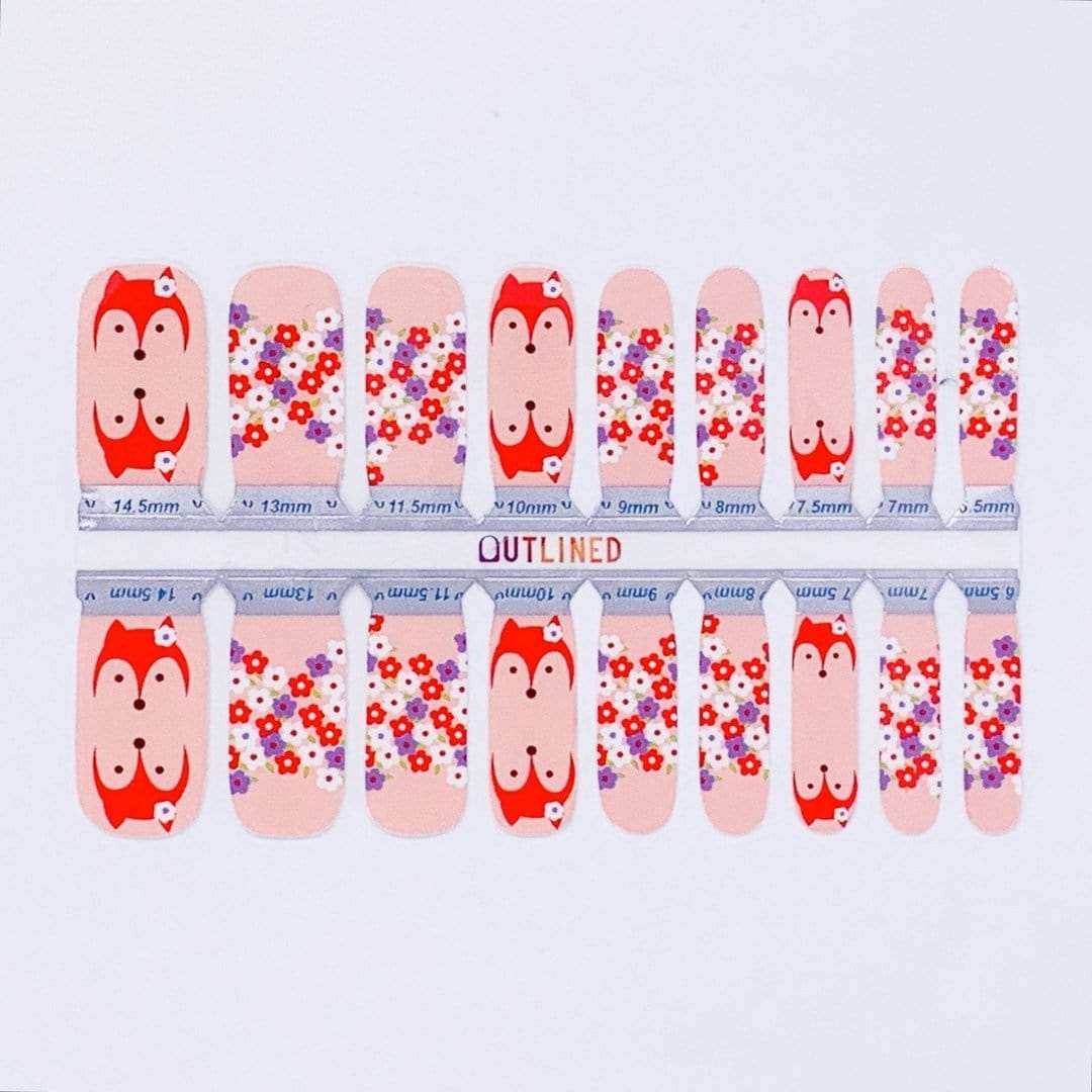 Baby Fox (Kids)-Kids Nail Wraps-Outlined