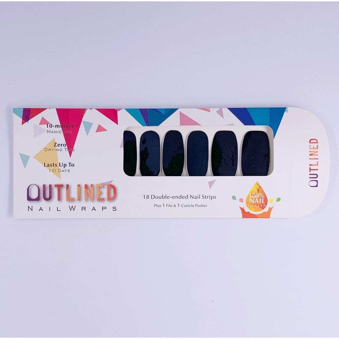 Back to Black-Adult Nail Wraps-Outlined