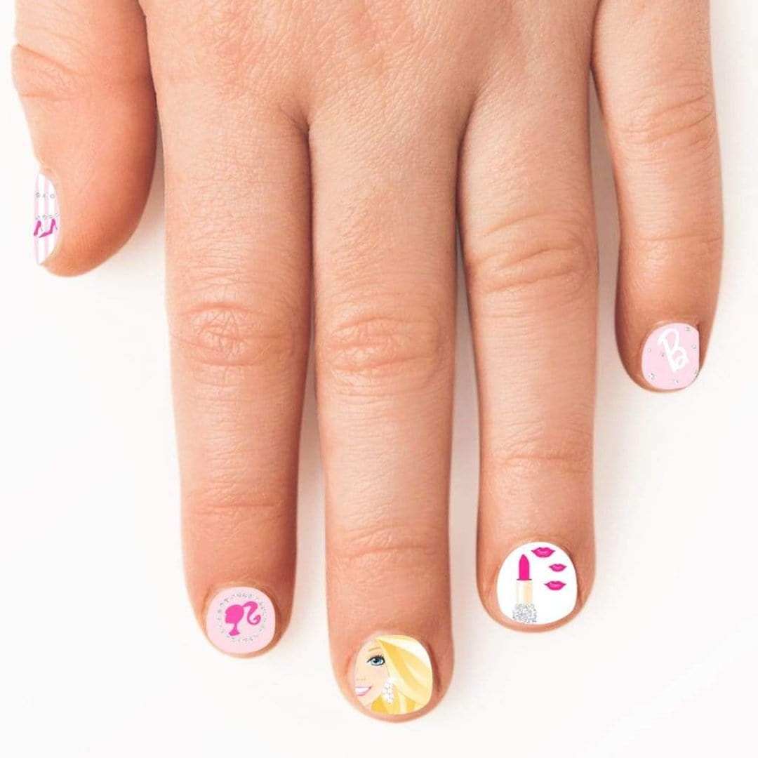 Barbie Girls (Kids)-Kids Nail Wraps-Outlined