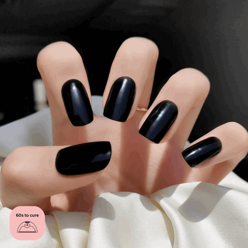 Black Chic-Semi Cured Gel Strips-Outlined