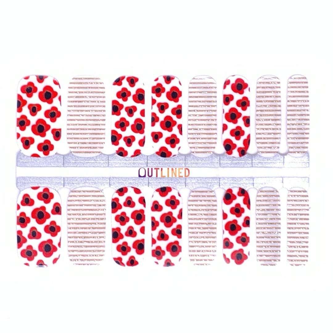 Blossoming Love-Adult Nail Wraps-Outlined