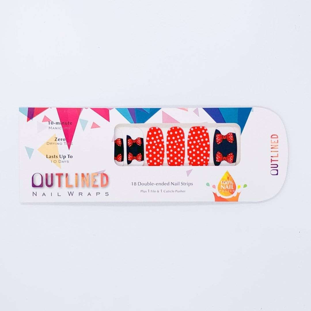 Bowtiful Day-Adult Nail Wraps-Outlined
