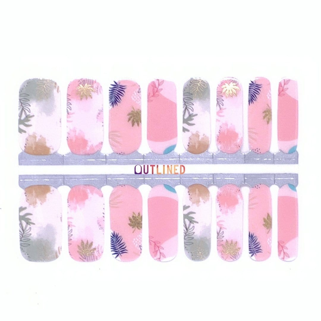 Brisk Floral-Adult Nail Wraps-Outlined