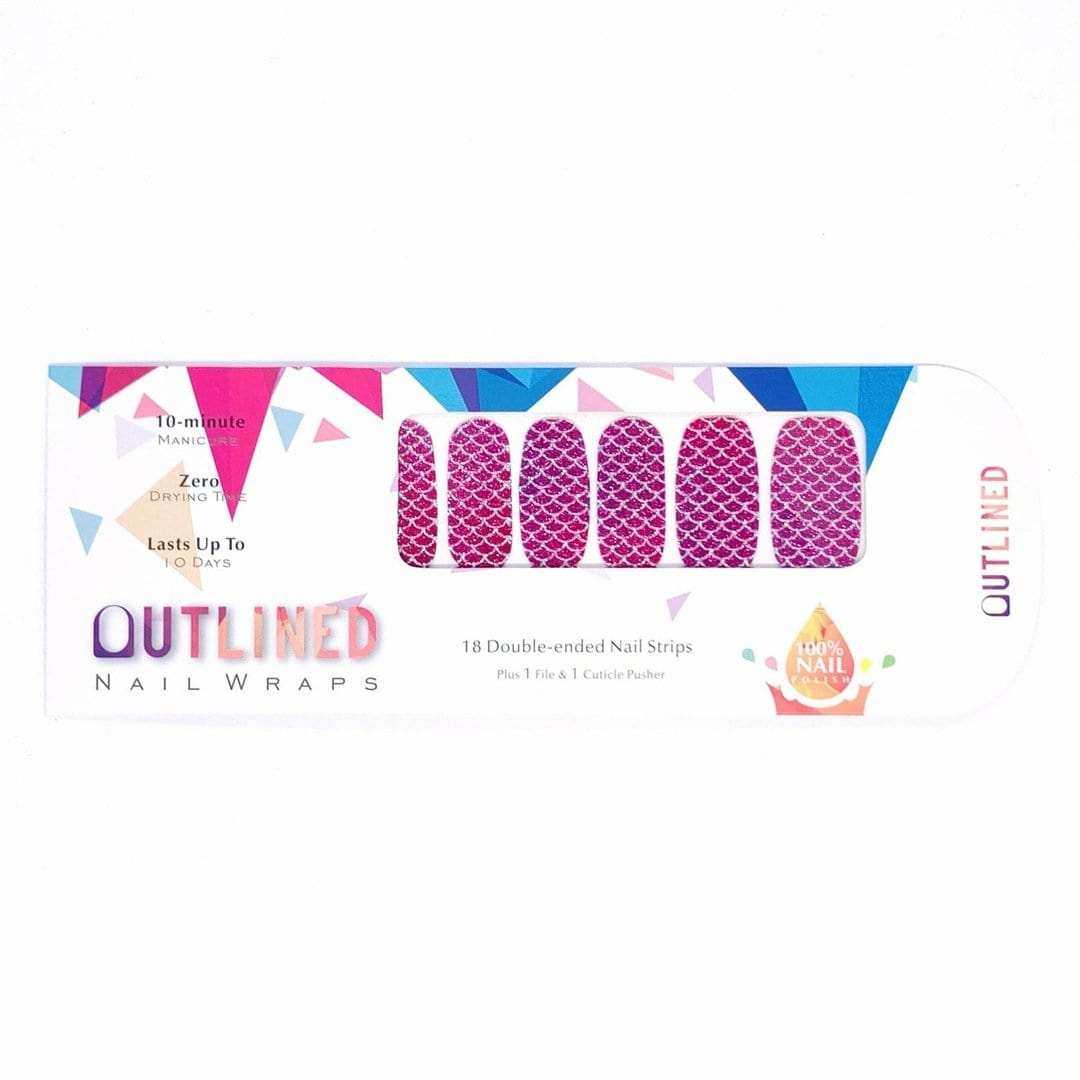 By the Shore-Adult Nail Wraps-Outlined