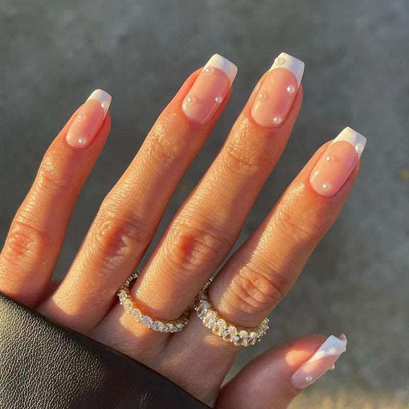 Classic Pearly-Press on Manicure-Outlined