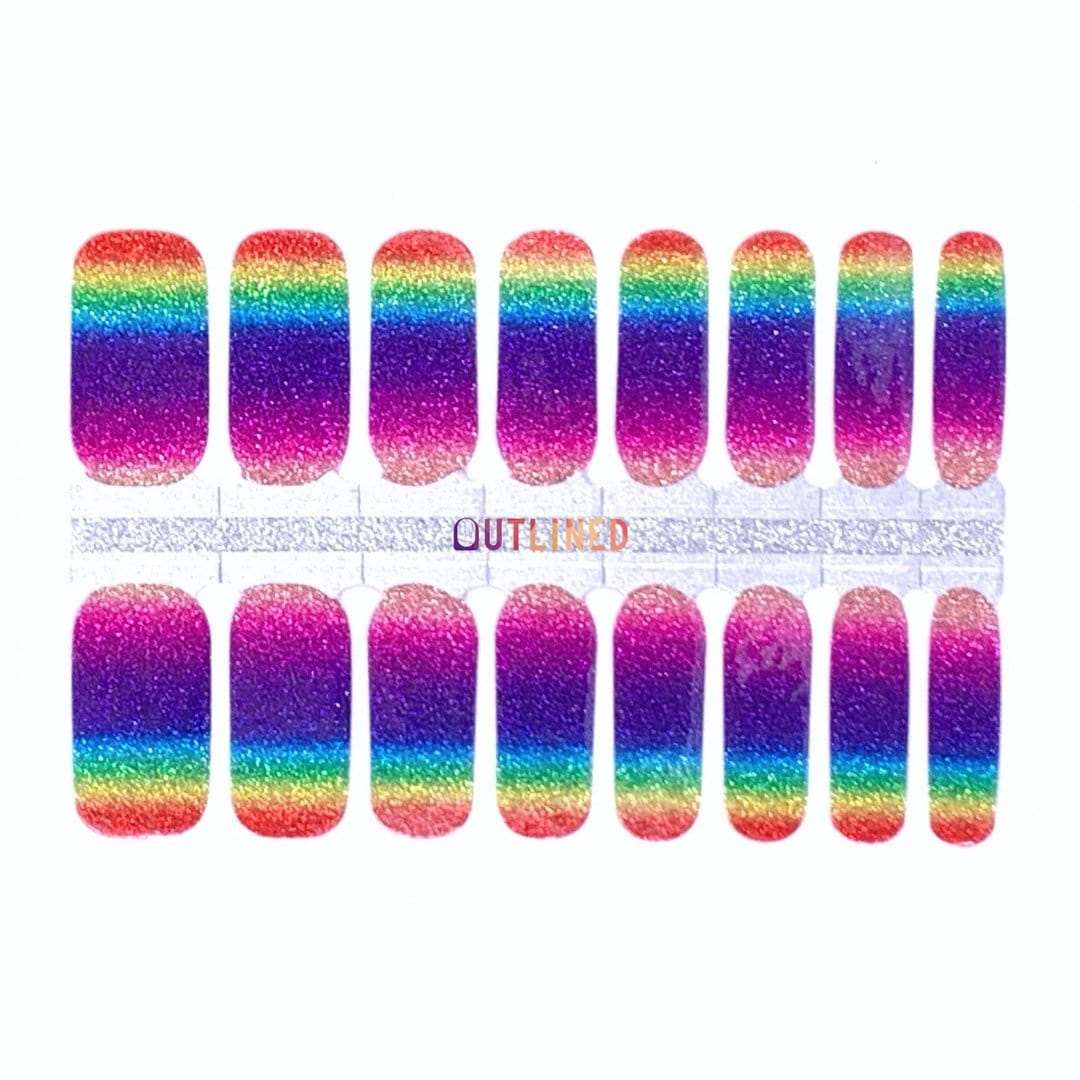 Color Coordinated-Adult Nail Wraps-Outlined