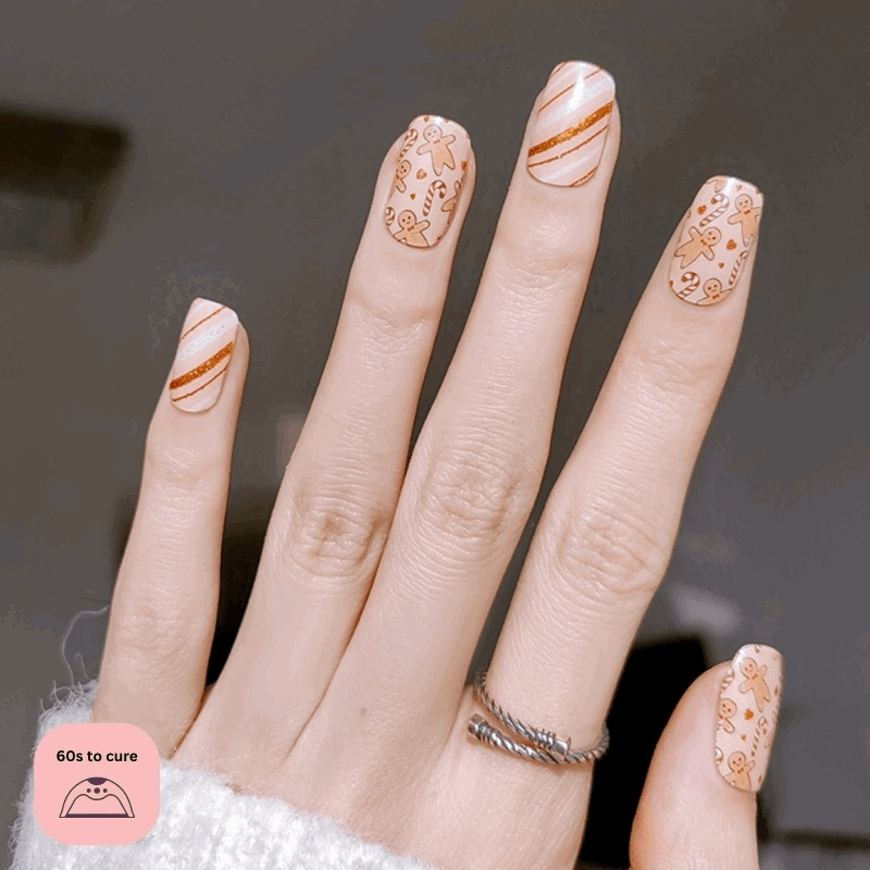 Cookie Man-Semi Cured Gel Strips-Outlined