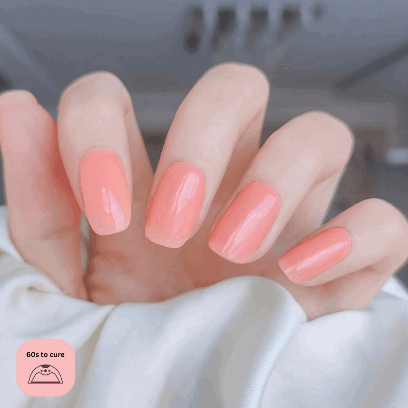 Coral Splash - Outlined Semi Cured Gel Nail Strips | Outlined