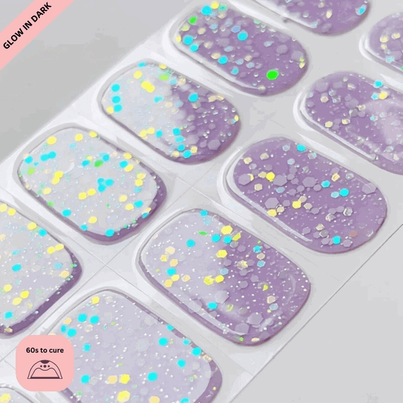 Cosmic Glitter-Semi Cured Gel Strips-Outlined