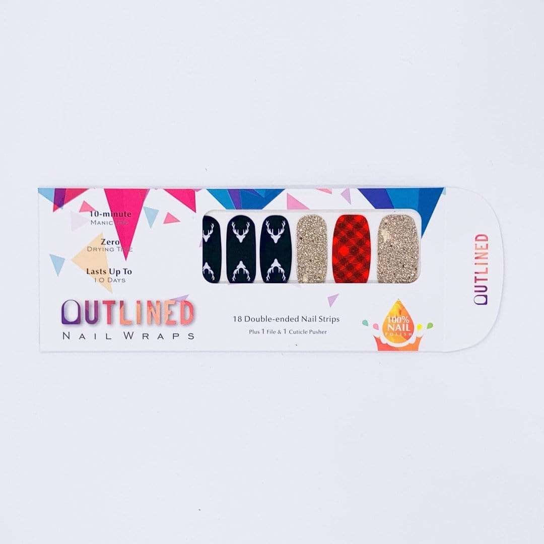 Dear Antler-Adult Nail Wraps-Outlined