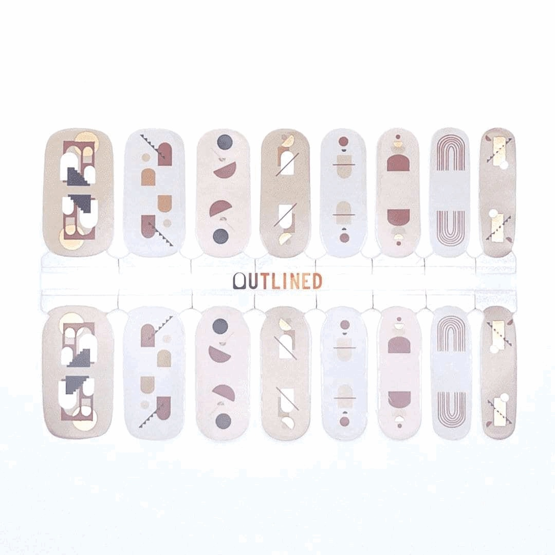Down to Earth-Adult Nail Wraps-Outlined