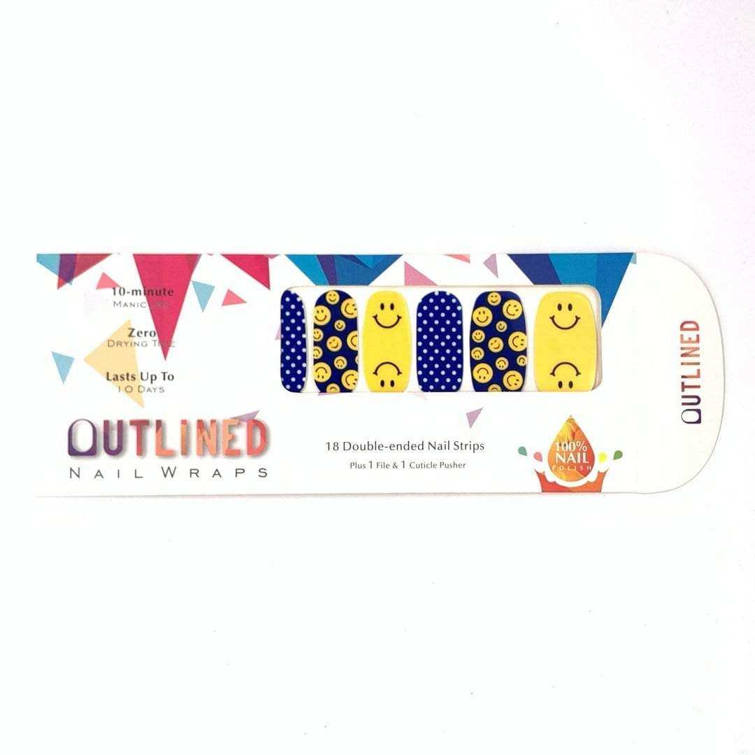 Emoji-Adult Nail Wraps-Outlined