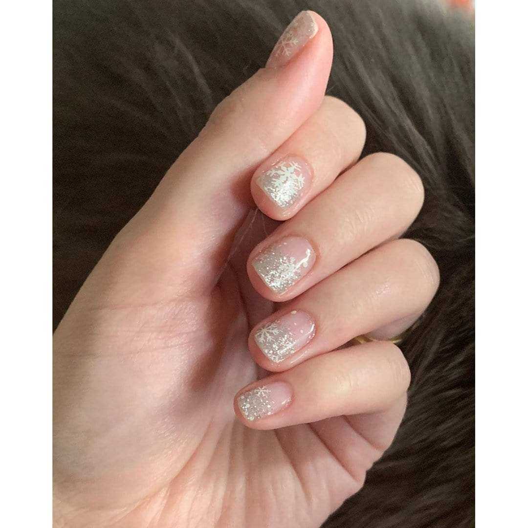 Falling Snowflakes (Transparent)-Adult Nail Wraps-Outlined
