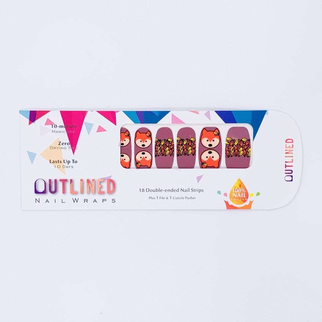 Faux Fox-Adult Nail Wraps-Outlined