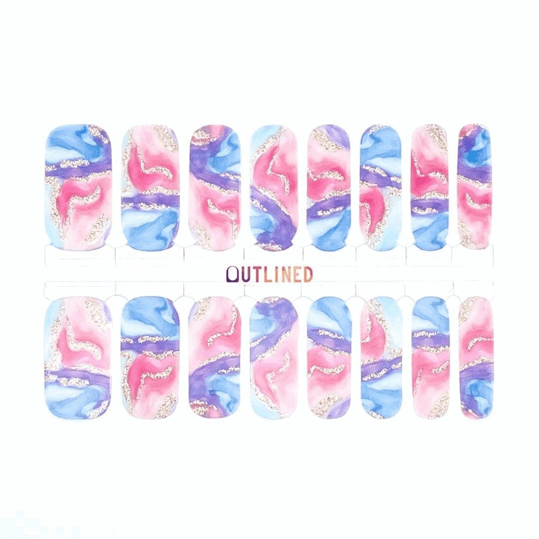 Fireworks-Adult Nail Wraps-Outlined