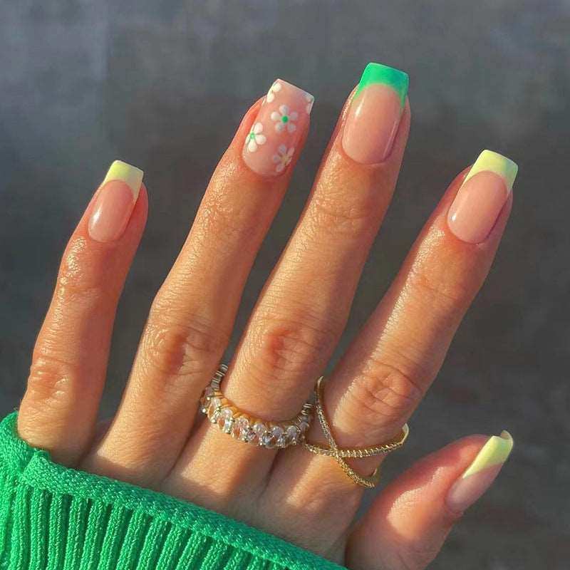 Floral Fiesta-Press on Manicure-Outlined