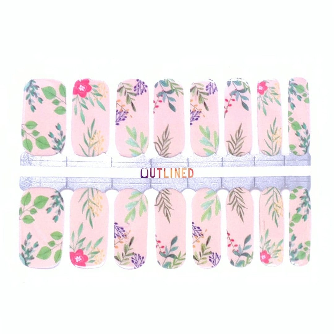 Floral Punch-Adult Nail Wraps-Outlined