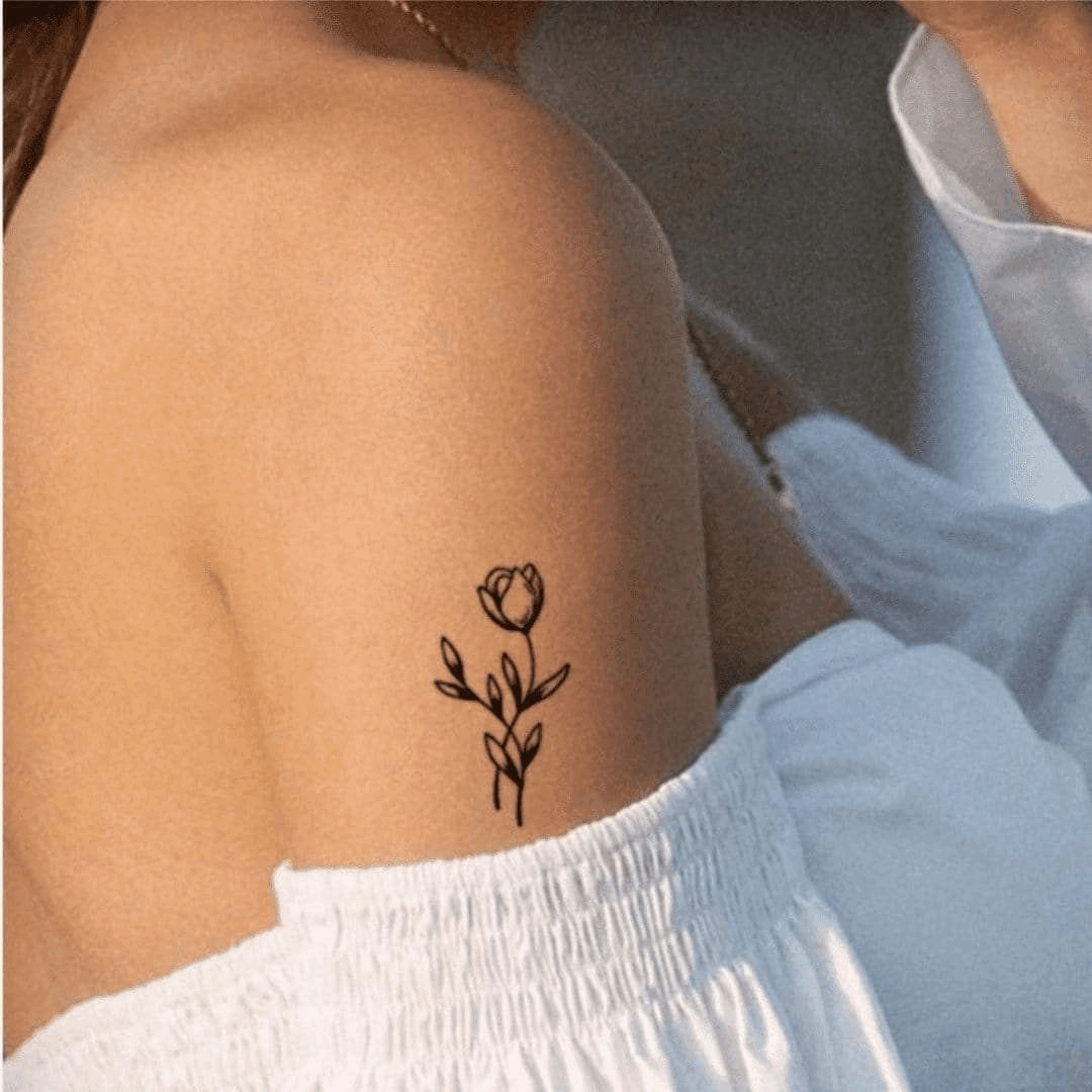 Flowers & Leaves-Jagua Tattoos-Outlined