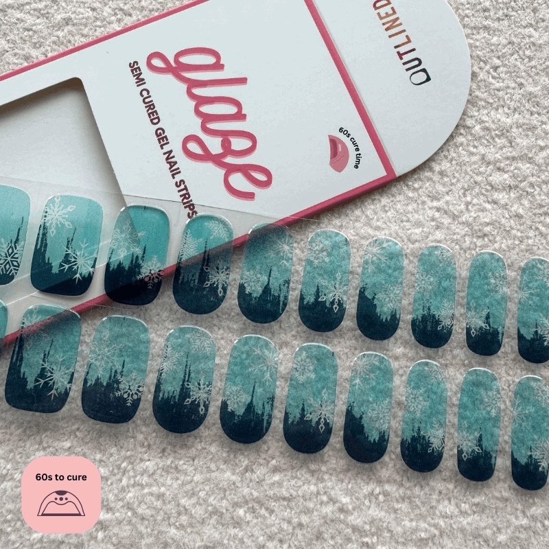 Frozen Fairytale-Semi Cured Gel Strips-Outlined