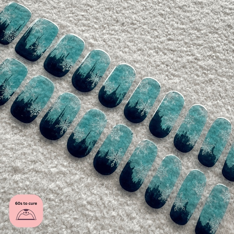 Frozen Fairytale-Semi Cured Gel Strips-Outlined