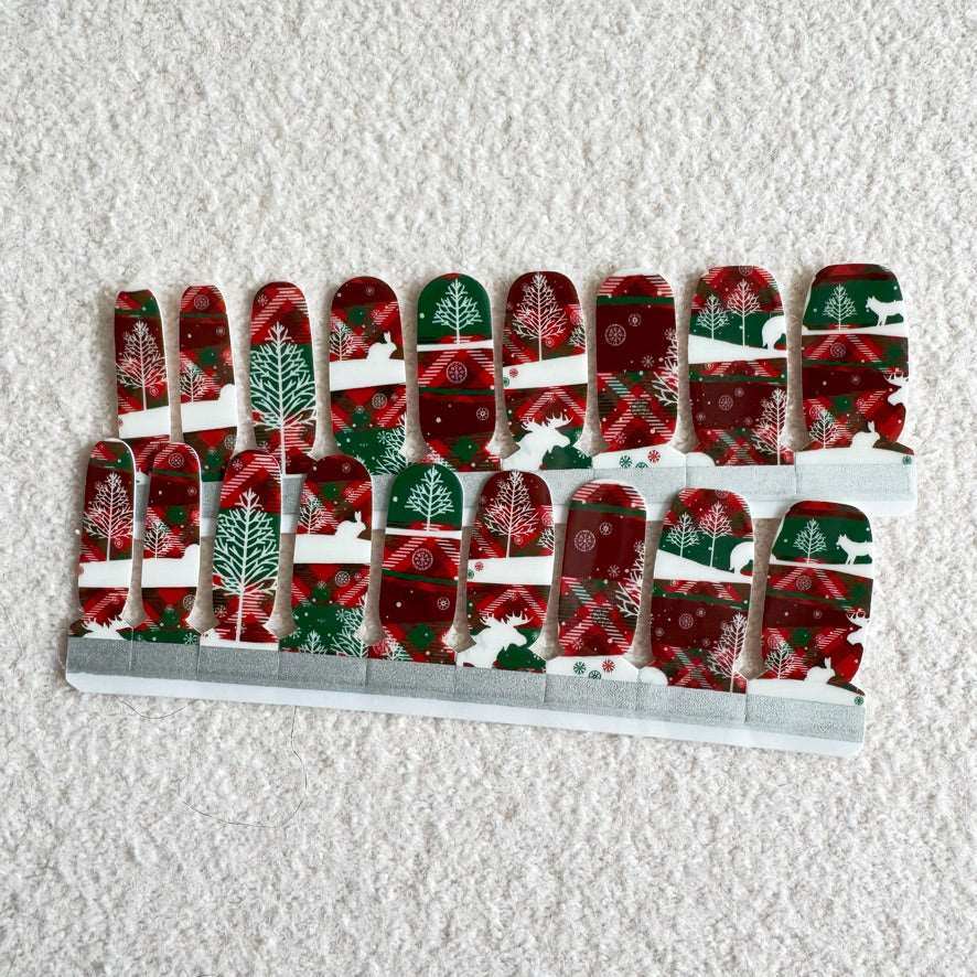Frozen Forest-Adult Nail Wraps-Outlined