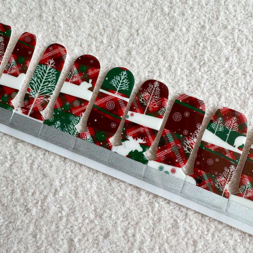 Frozen Forest-Adult Nail Wraps-Outlined
