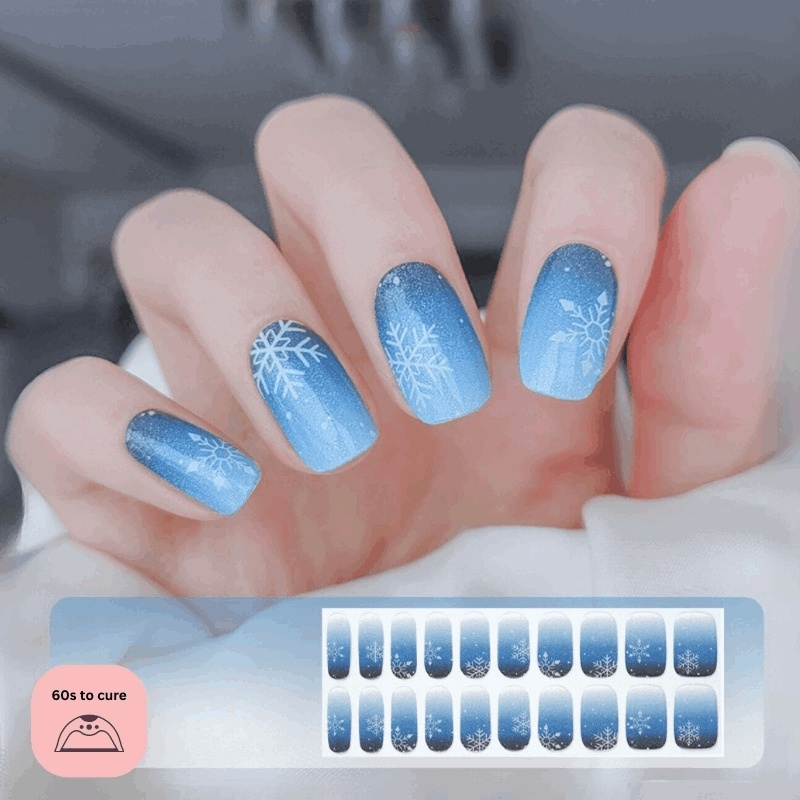 Frozen Lake-Semi Cured Gel Strips-Outlined