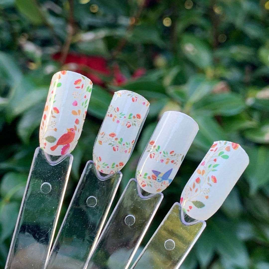 Garden Oasis-Adult Nail Wraps-Outlined