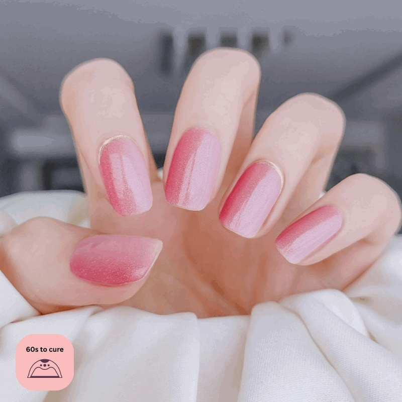 Glinting Pink-Semi Cured Gel Strips-Outlined