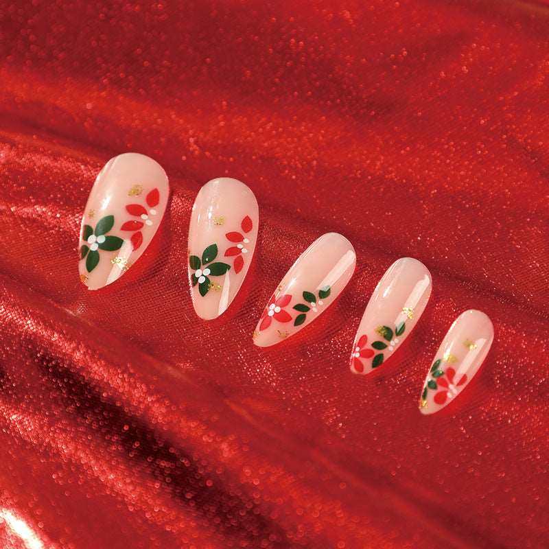 Holiday Garland-Press on Manicure-Outlined