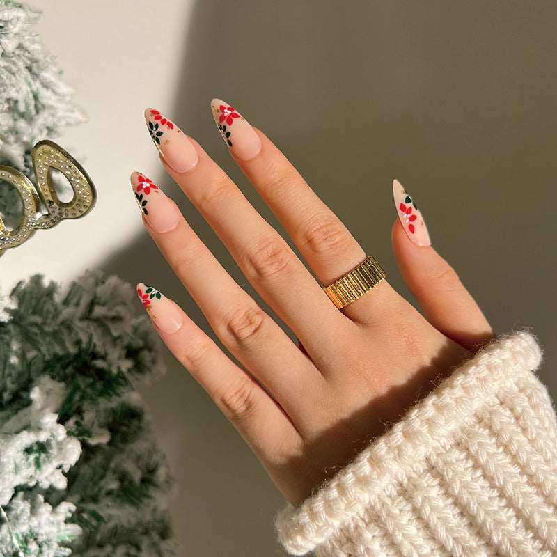 Holiday Garland-Press on Manicure-Outlined