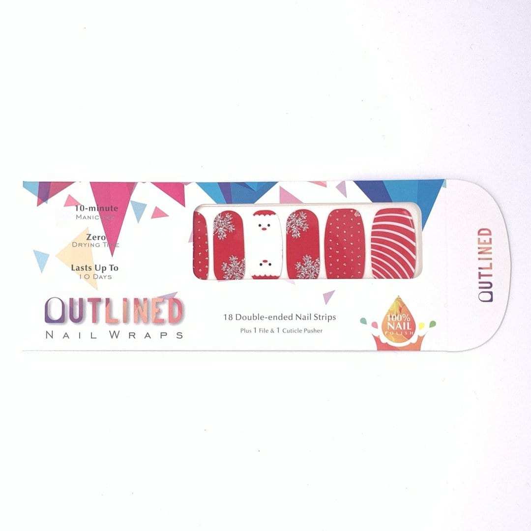 Holiday Wishes-Adult Nail Wraps-Outlined