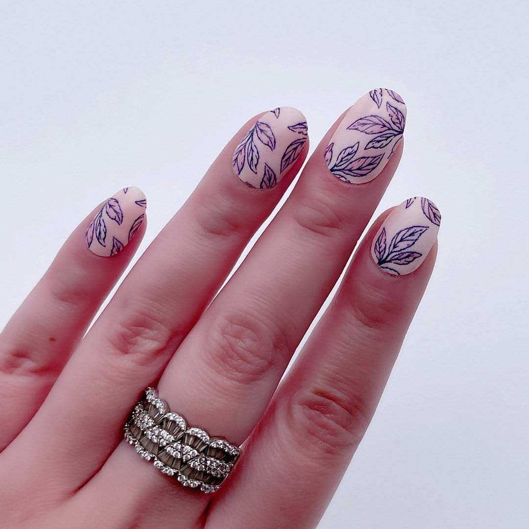 In Bloom-Adult Nail Wraps-Outlined