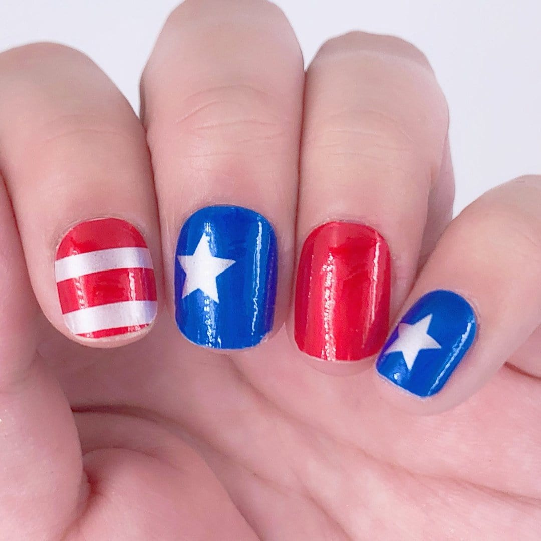 Independence Day-Adult Nail Wraps-Outlined