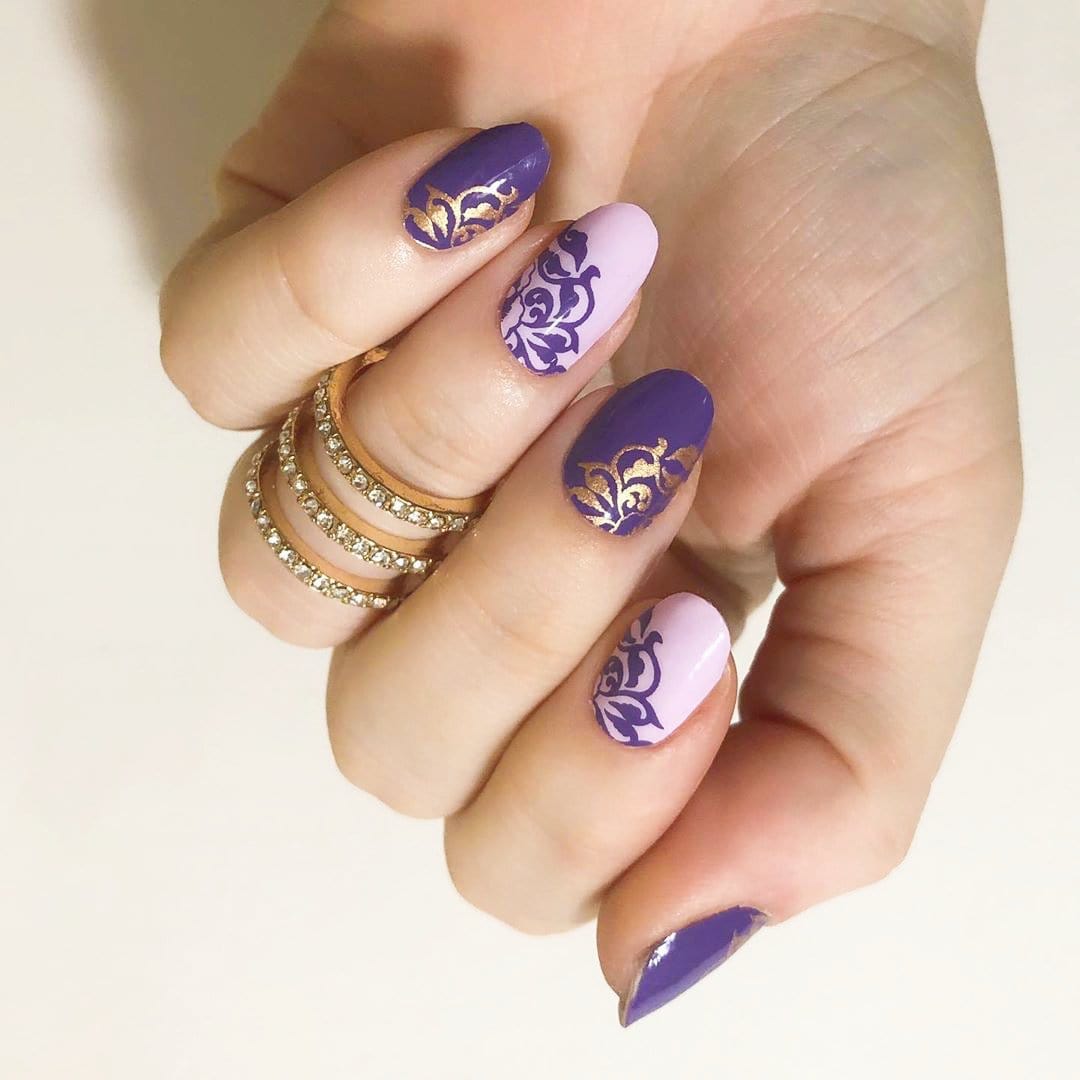 Iris-Adult Nail Wraps-Outlined